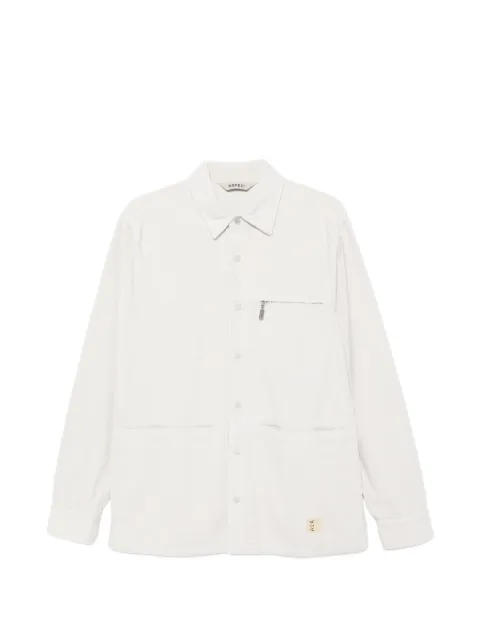 ASPESI corduroy zip-pocket shirt Neutrals W6ACE22D576