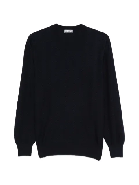 Vengera textured-knit virgin wool sweater Blue 5716714250598