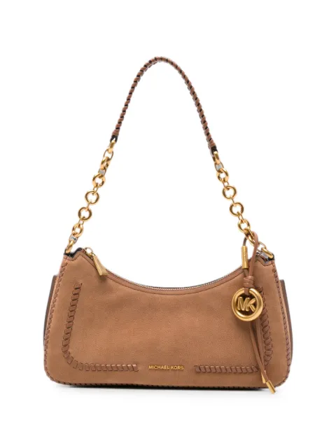 Michael Kors whipstitch-trim chain-link shoulder bag Brown 32T6AY5W6Y