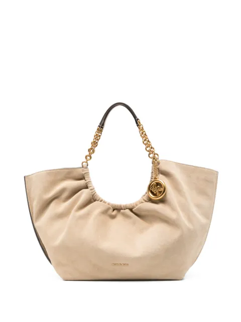 Michael Kors LG Cingh logo-pendant chain-link shoulder bag Neutrals 30T6A50T9S