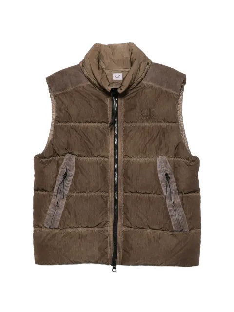 C.P. Company Eco-Chrome R hooded gilet Brown 21CMVE114A006369S