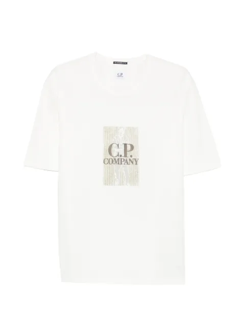 C.P. Company logo-embroidery T-shirt White 21CMTS158A110580W
