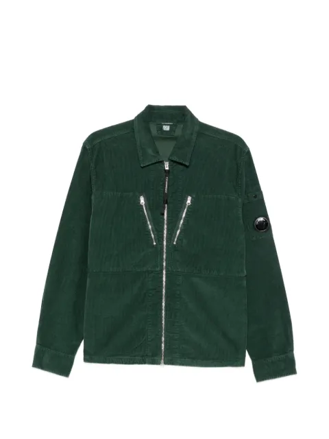 C.P. Company corduroy Lens zipped overshirt Green 21CMOS149A006410O