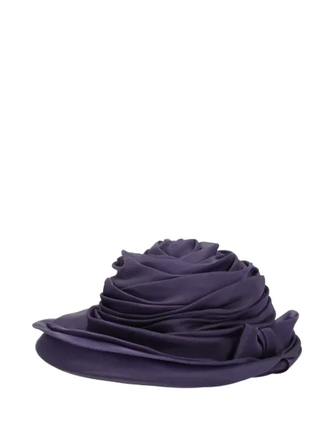 Vintage layered floral-detail hat Purple 284263