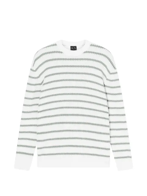Armani Exchange striped knit sweater White XM002172AF18754F0193