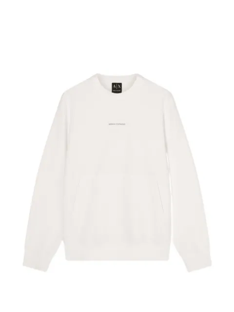 Armani Exchange logo-patch sweater White XM002351AF21869U1074