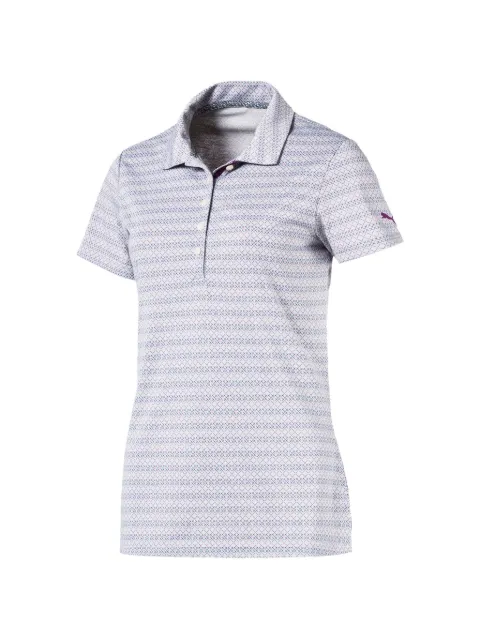 PUMA Sundays geometric-print polo shirt Grey 57615302