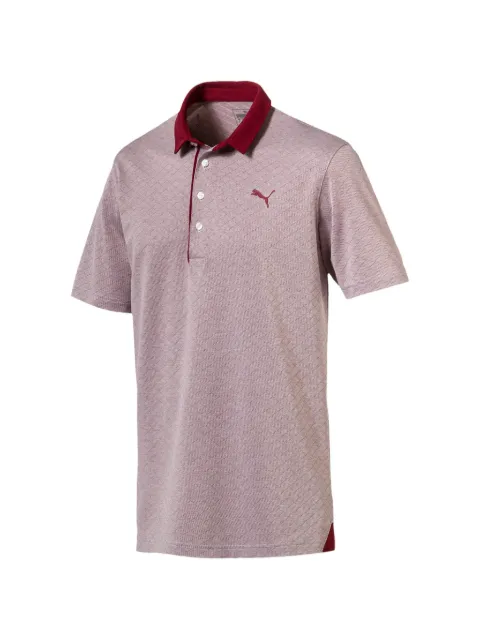 PUMA diamond-jacquard polo shirt Red 57612503