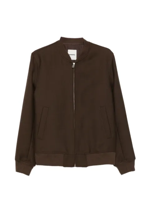 SANDRO zip-fastening long-sleeve jacket Brown SHPBL00988