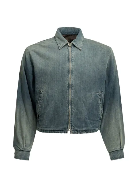 KAPITAL faded-effect zip-up jacket Blue K2510LJ144PRO