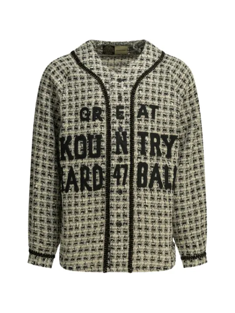 KAPITAL bouclé shirt Grey K2510LS145WHITE
