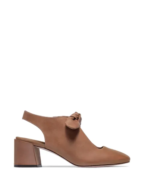 Bernardo Angelina bow-detail slingback pumps Brown ANGELINA