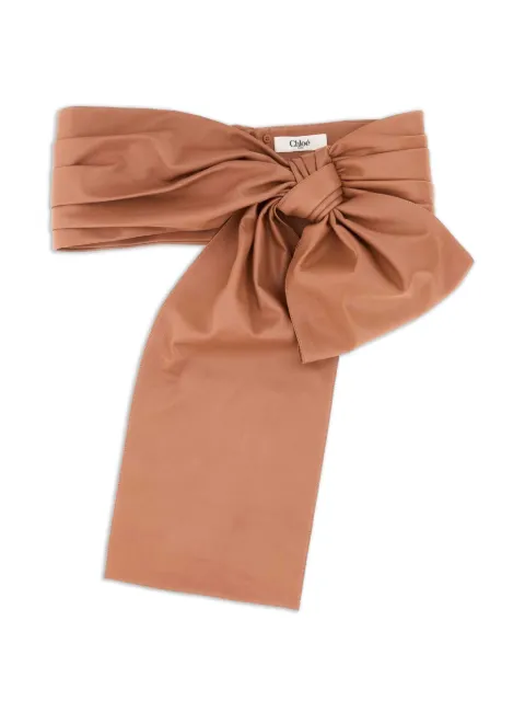 Chloé bow-detail leather belt Pink CH26UBB12LMB