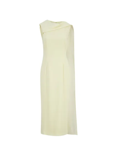 Roland Mouret sash-detail crepe-satin midi dress Yellow RMSS25001MSPY