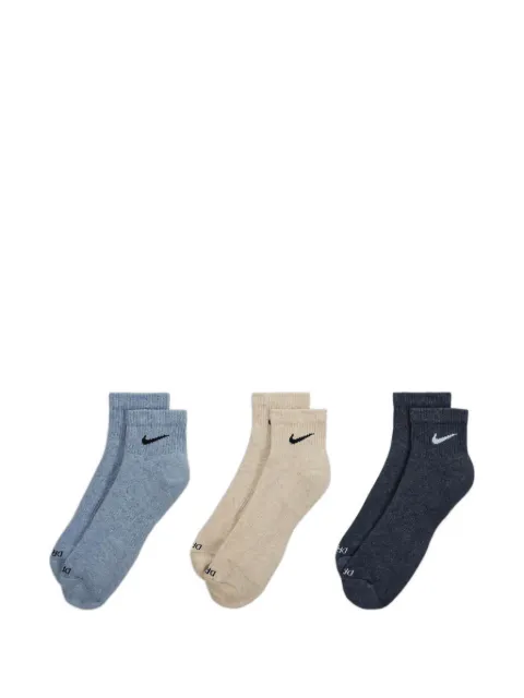 Nike Dri-Fit Plus Quarter socks (set of three) Blue SX6890