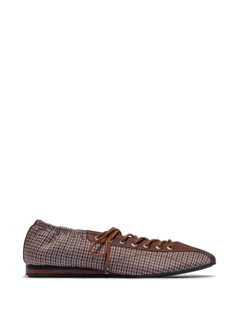 Bernardo Billie check-pattern lace-up shoes Brown BILLIE