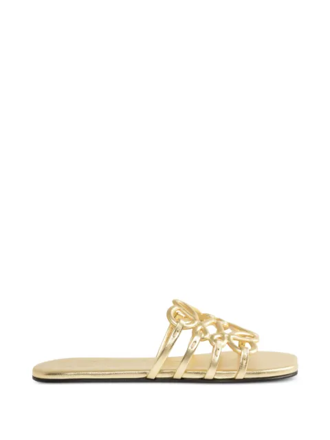 LOEWE Petal Anagram sandals Gold LPEA465X08