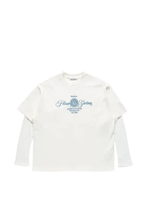 Acne Studios embroidered T-shirt Neutrals AL0560