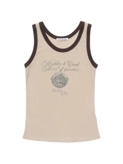 Acne Studios ribbed tank top Neutrals AL0479