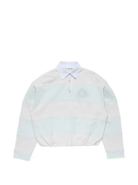 Acne Studios striped polo sweatshirt Blue AI0190
