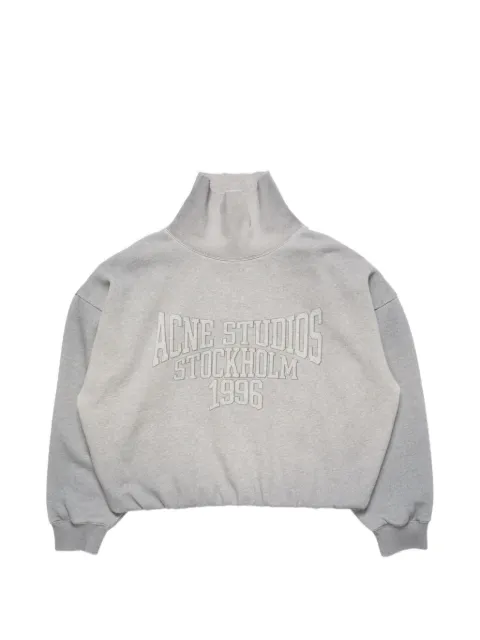 Acne Studios fleece sweatshirt with logo Grey AI0193