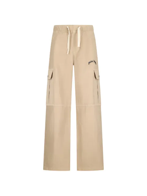 Palm Angels logo-embroidered trousers Neutrals PMCF037S26FAB001