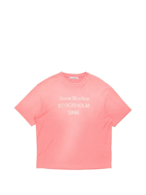 Acne Studios logo-print short-sleeve T-shirt Pink CL0196