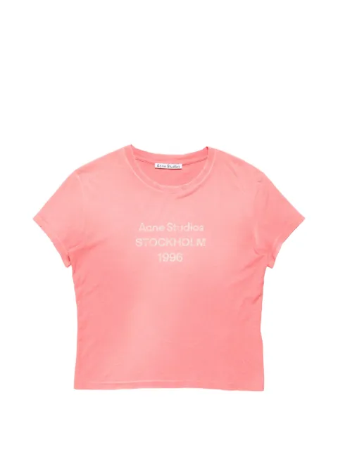 Acne Studios logo-print T-shirt Pink CL0395