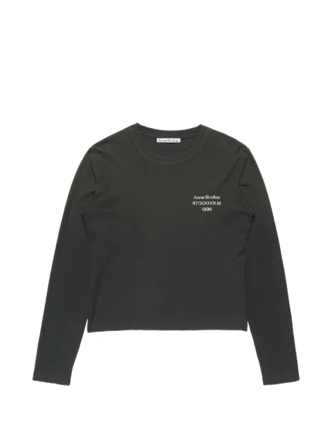 Acne Studios logo-print long-sleeve T-shirt Black CL0498