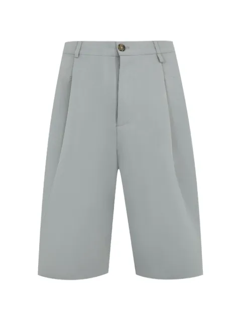 Willy Chavarria Chilango pleated shorts Grey WCBTM0073