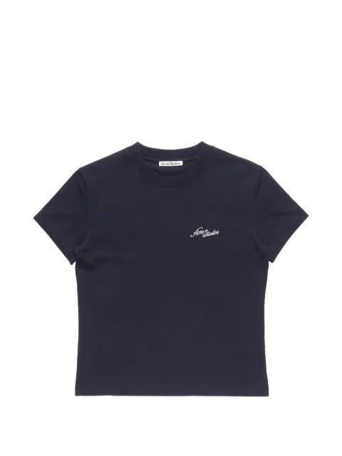 Acne Studios logo-embroidered T-shirt Blue CL0480