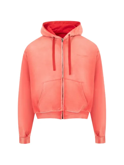 Maison Margiela faded zip-up hoodie Red S67HG0024S25520