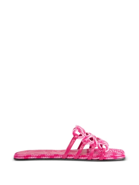 LOEWE Petal Anagram embroidered sandals Pink LPEA465X11
