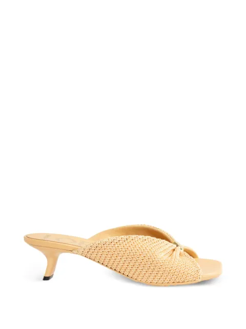 LOEWE raffia-effect sandals Neutrals L616379X54