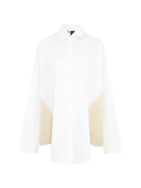 LOEWE contrast-panel shirt White S616Y05X58