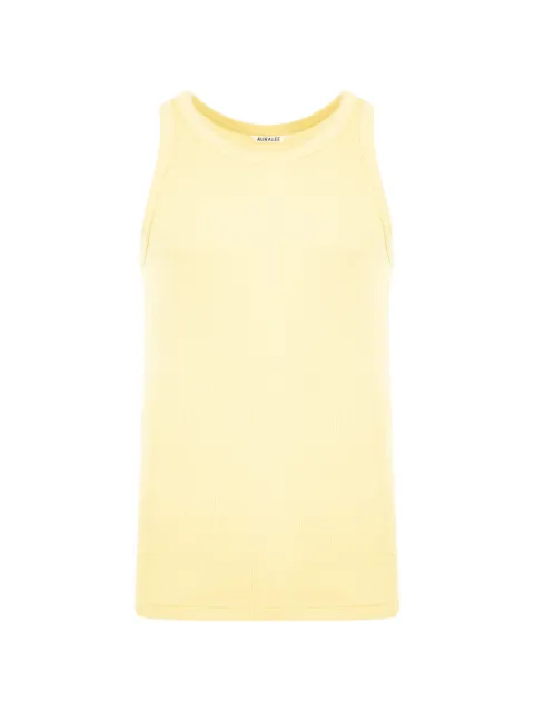 Auralee ribbed-knit tank top Yellow A26ST020T