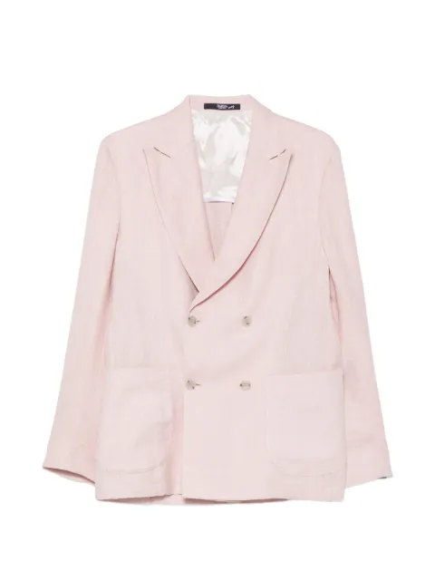 Barba Easy double-breasted peak-lapel blazer Pink EASYJDOPPIOPETTO53058