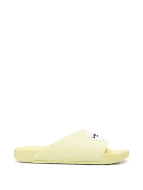 Givenchy logo-patch slide sandals Yellow BH302MH1XL330