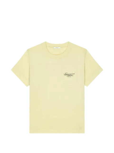 Givenchy Givenchy Stamp print T-shirt Yellow BW70FJP7A7