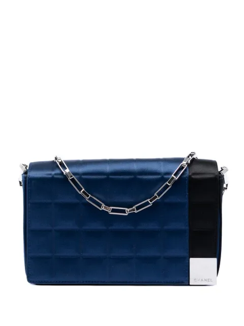 CHANEL Pre-Owned 2002-2003 Mini Chocolate Bar Satin shoulder bag Black M7X6E7E9DLWIWG8A