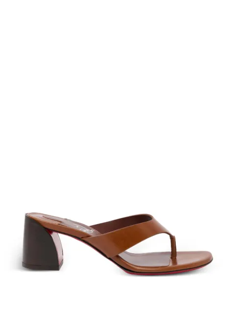 Christian Louboutin block-heel thong sandals Brown 1260787