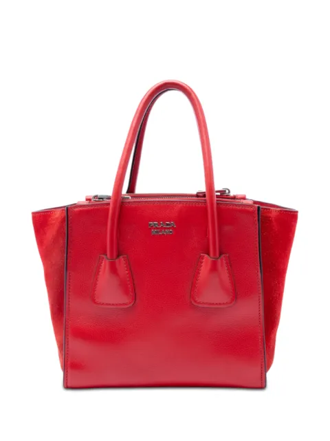 Prada Pre-Owned 2010-2026 Small Glace Calf Twin Pocket satchel Red H75OHO3ZNVGZ52UE