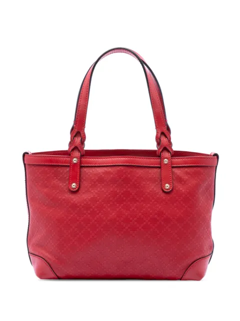 Gucci Pre-Owned 2016-2026 Small Diamante Leather Craft tote bag Red G44AB7596UPGIQ7G