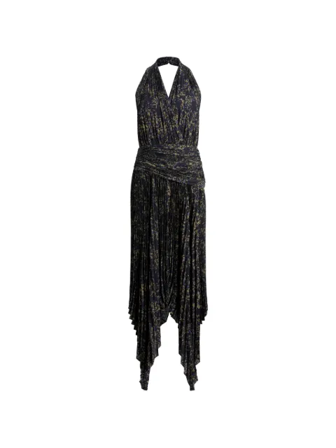 Proenza Schouler Paulina dress in pleated georgette Black R2633021BYP383PL