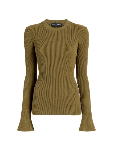 Proenza Schouler Nir top in silk viscose Green R2637392KY294