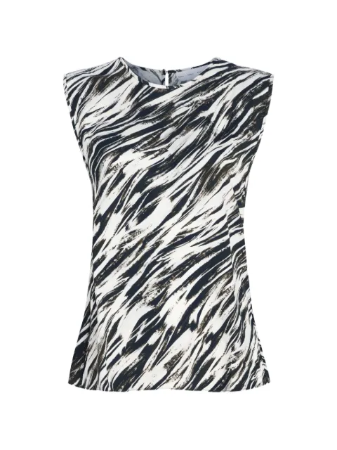 Proenza Schouler White Label Megan top in printed twill White WL2634678BY368