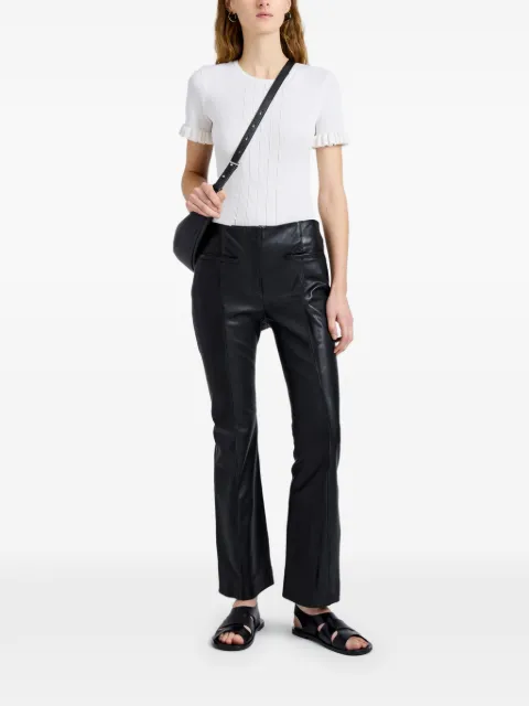 Proenza Schouler White Label Isadora pants in leather Black WL2636315LR255