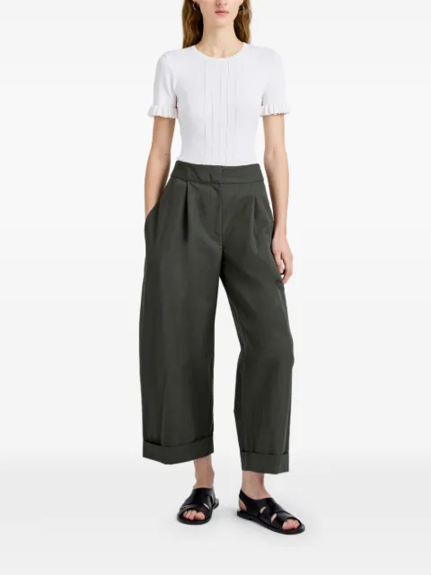 Proenza Schouler White Label Talla pants in washed cotton Green WL2636316AY221S