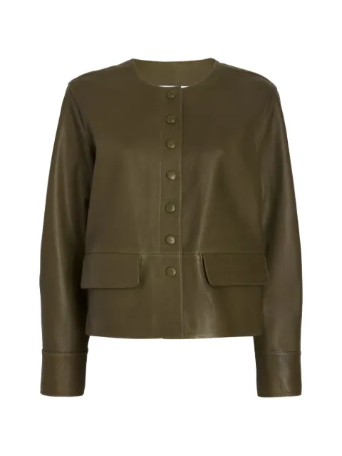 Proenza Schouler White Label Robin jacket in leather Green WL2632157LR255