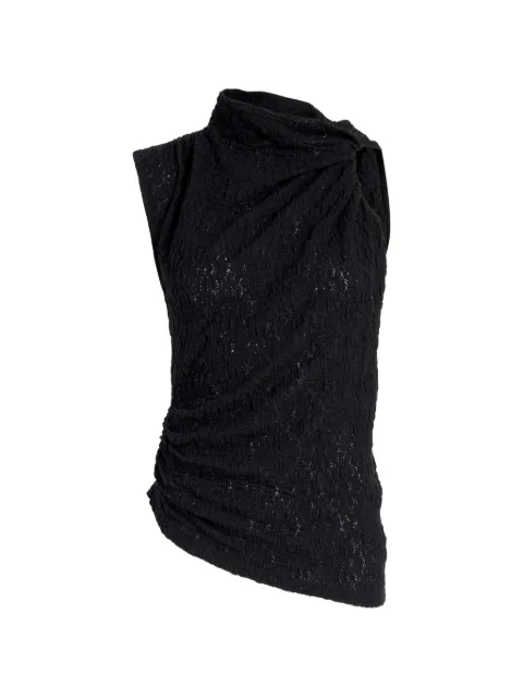 Proenza Schouler White Label Circe top in stretch-lace Black WL2634676JC195
